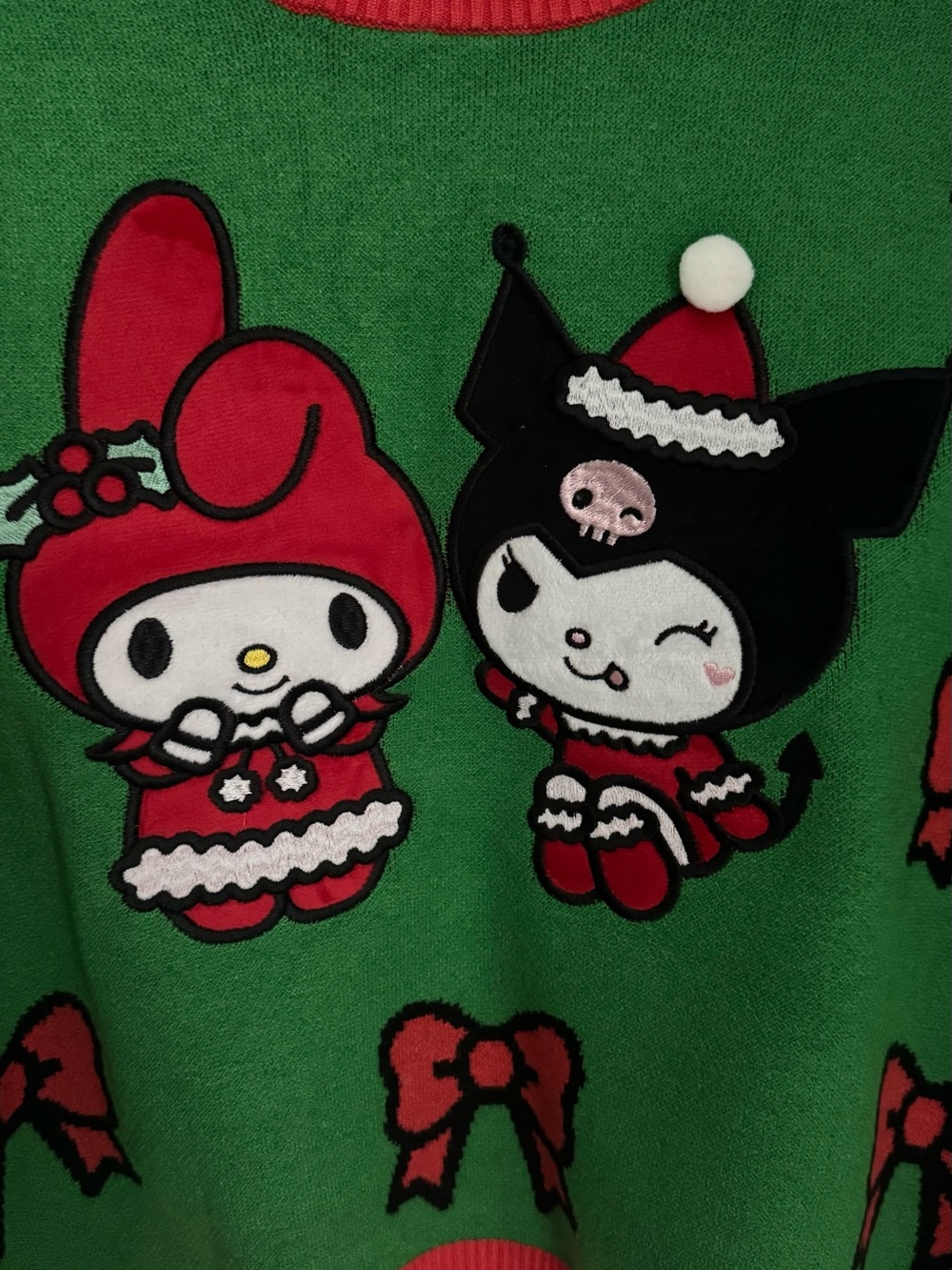 New with Tags Sanrio Holiday Knit Christmas Sweater- My Melody & Kuromi - Picture 2 of 7